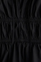 Puff-Sleeved Poplin Blouse