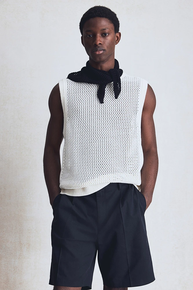 Regular Fit Pointelle-Knit Tank Top