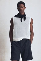 Regular Fit Pointelle-Knit Tank Top