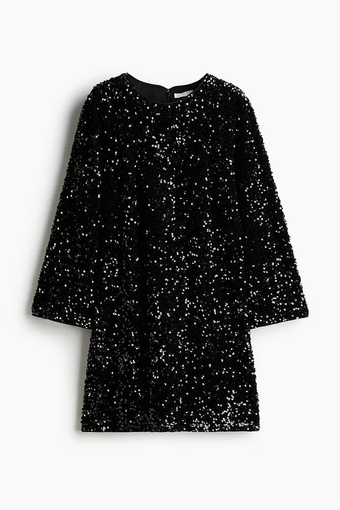 Sequined A-Line Dress