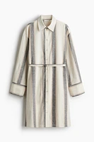 Linen-Blend Shirt Dress