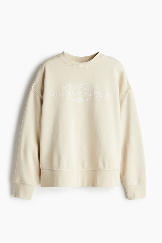 Oversized Sweatshirt with Motif