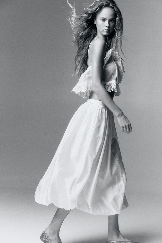 Bubble-Hem Skirt