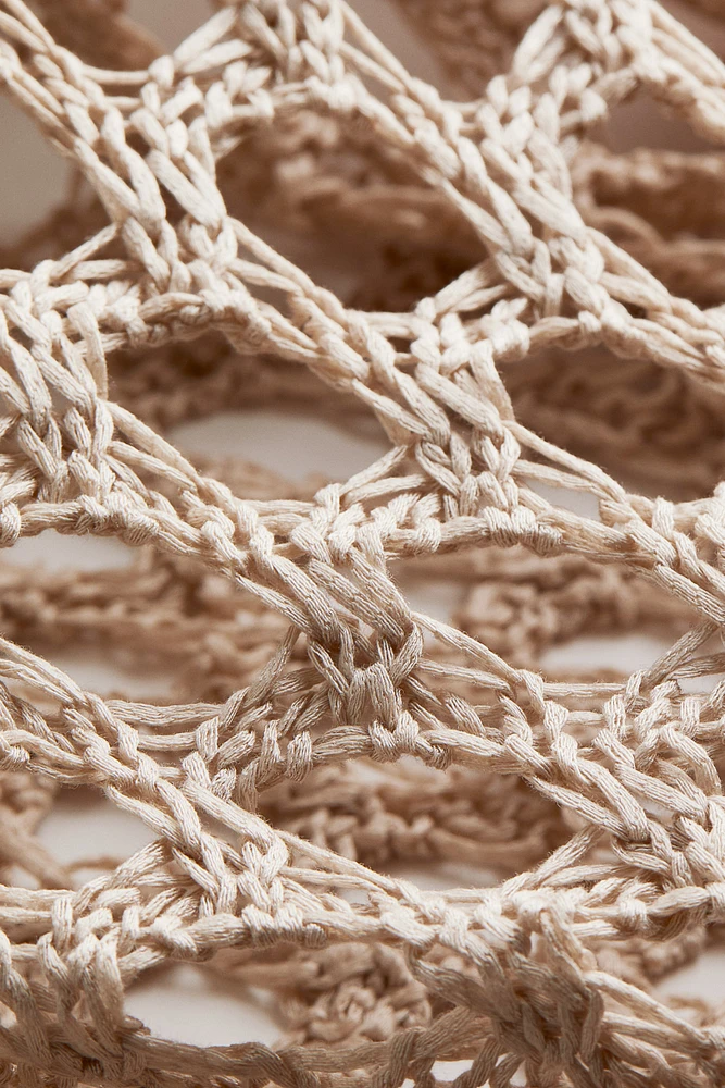 Crochet-look Knit Dress