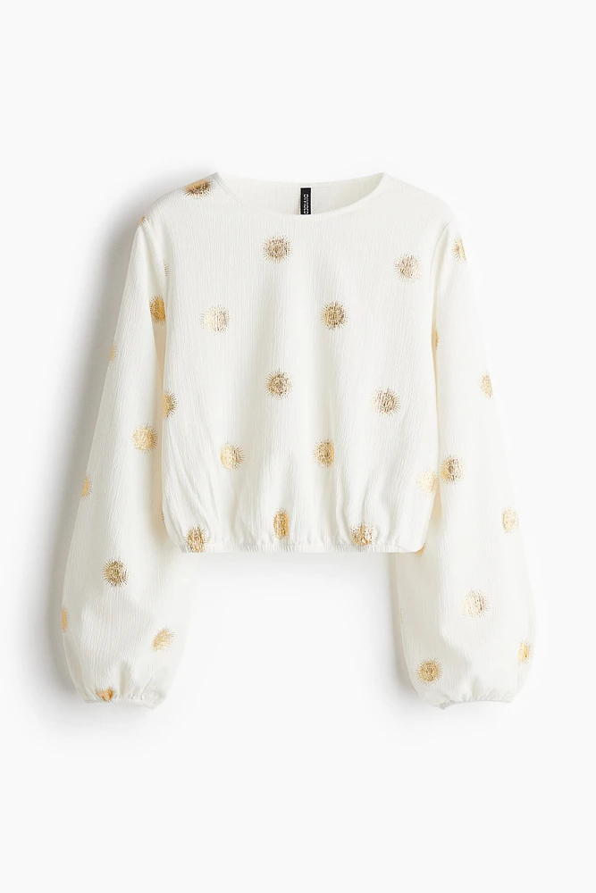 Crinkled Jersey Top