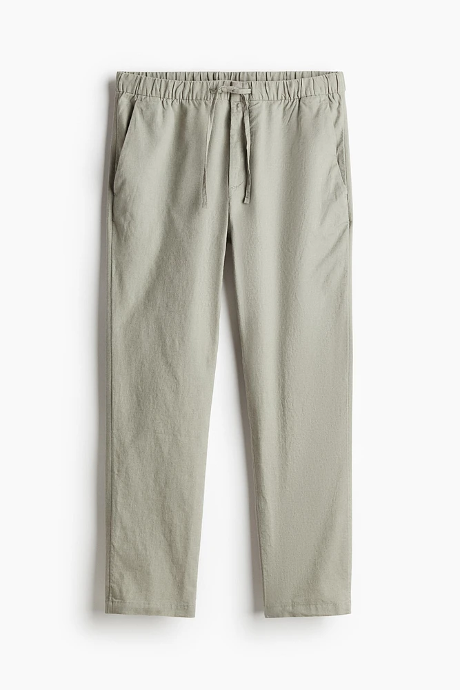 Regular Fit Linen-blend Pants