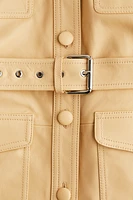 Belted Leather Jacket