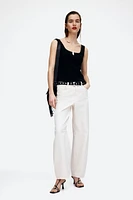 Tapered-Waist Tank Top