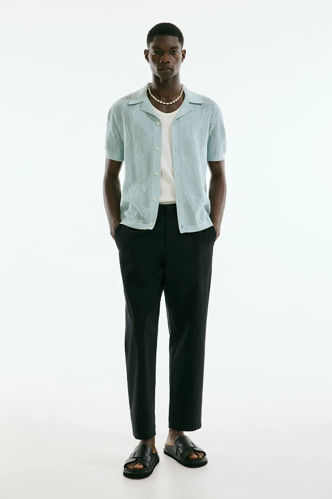 Regular-Fit Jacquard-Knit Resort Shirt