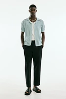 Regular-Fit Jacquard-Knit Resort Shirt