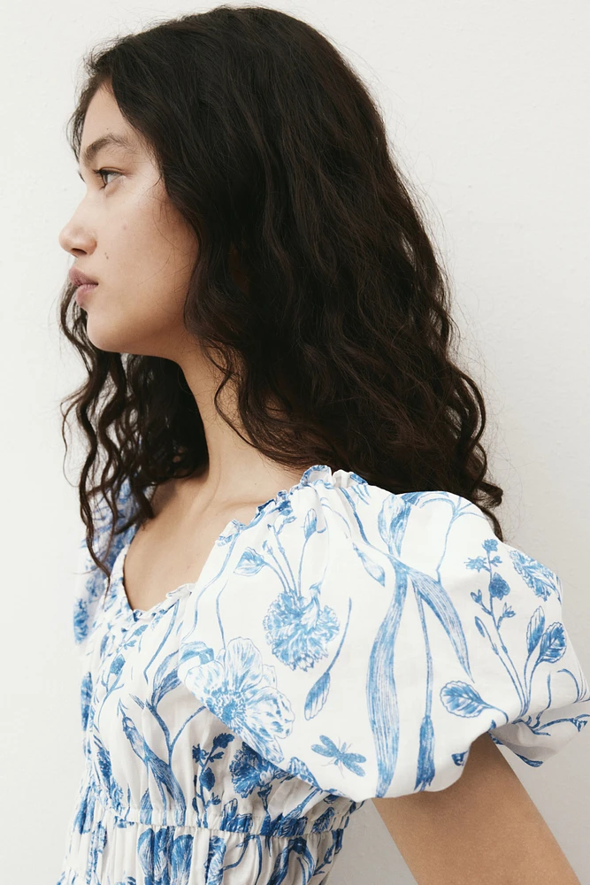 Robe en coton avec jupe à effet boule
