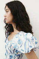 Robe en coton avec jupe à effet boule