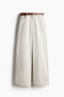 Belted Twill Pants