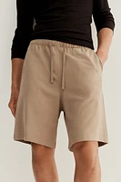 Relaxed-Fit Knee-Length Piqué Shorts