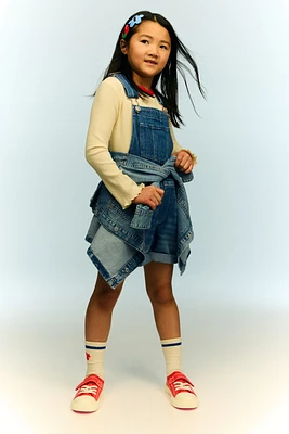 Denim Overall Shorts