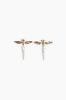 Dragonfly-Shaped Pendant Earrings