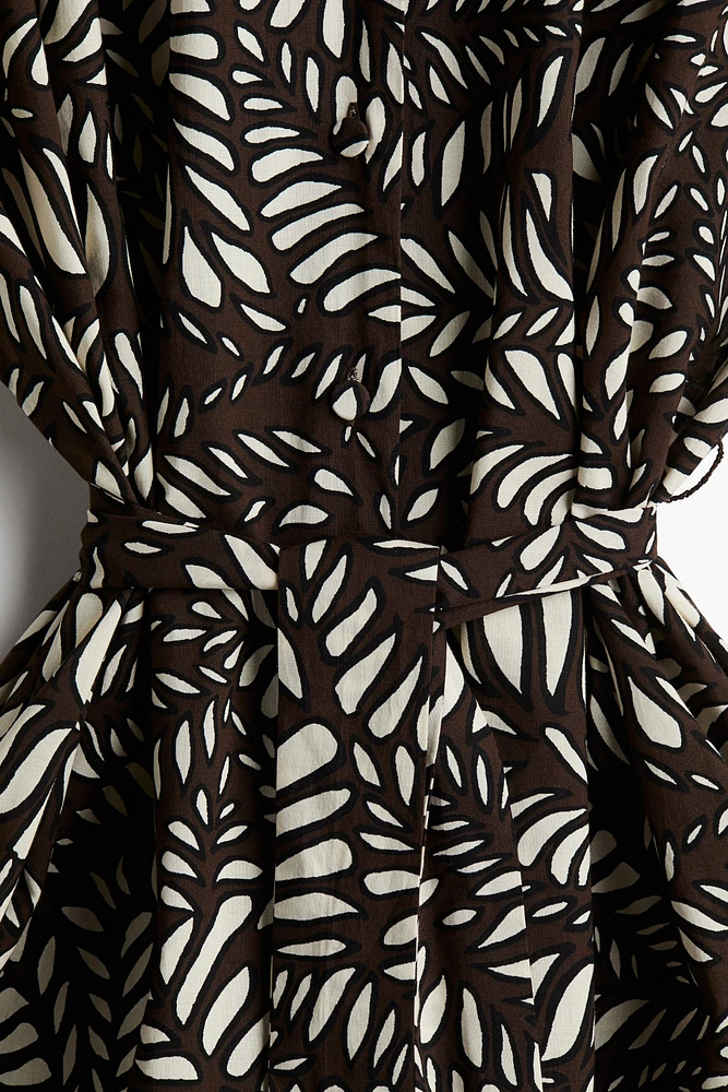 Tie-belt shirt dress