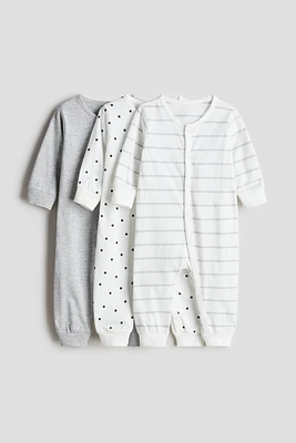 3-pack Cotton Pajama Jumpsuits