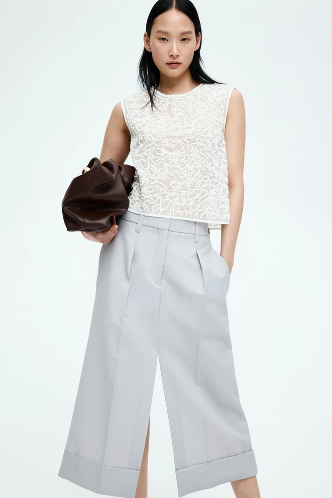 Sheer embroidered top