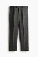 Regular-Fit Tailored Linen-Blend Pants