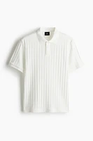 Slim-Fit Textured Jersey Polo Shirt