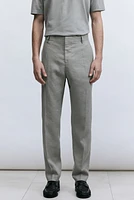 Slim-Fit Linen Suit Pants