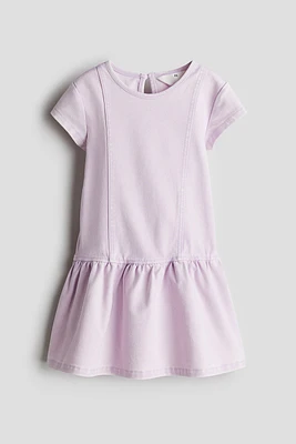 Denim-Look Jersey Dress