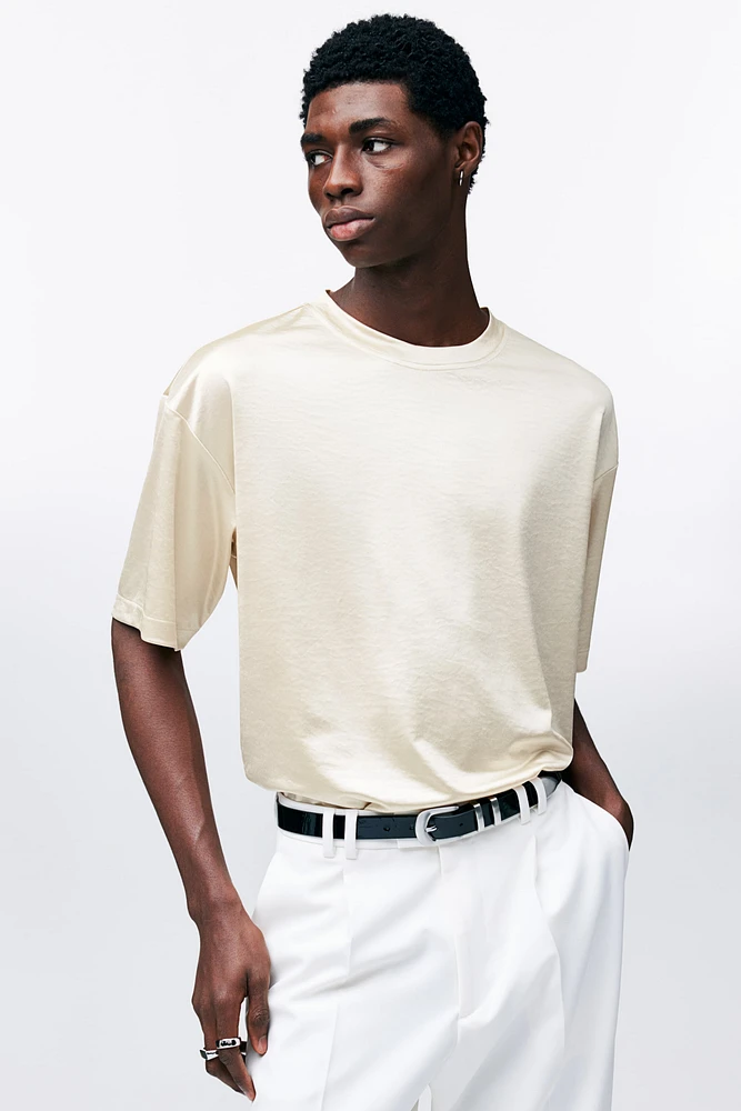 T-shirt ample en satin