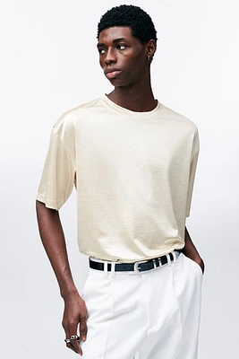 T-shirt ample en satin