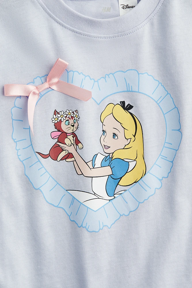 Cotton T-Shirt with Printed Motif