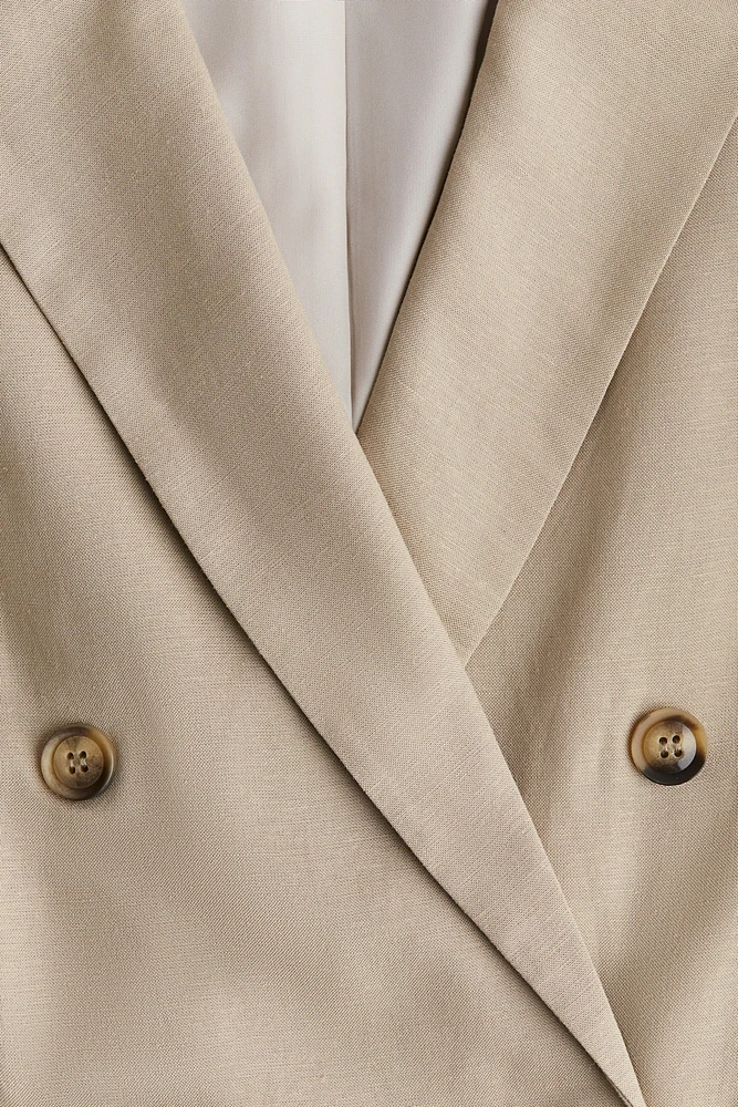 Linen-Blend Blazer
