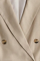 Linen-Blend Blazer