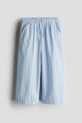 Wide-Leg Cotton Pants