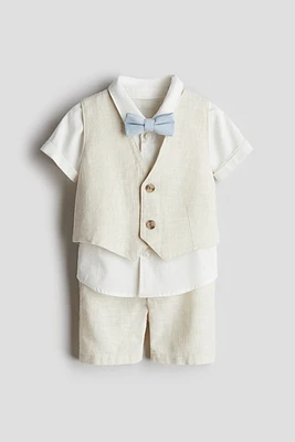 4-Piece Linen-Blend Dressy Set