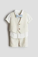 4-Piece Linen-Blend Dressy Set