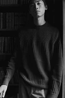 Regular Fit Textured-Knit Sweater