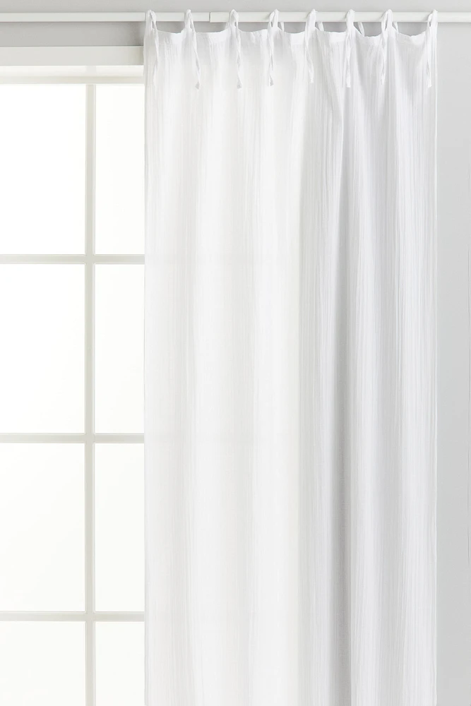 Rideau large en mousseline de coton