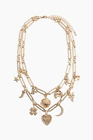 Double-Strand Charm Necklace