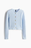 Cable-Knit-Look Cardigan