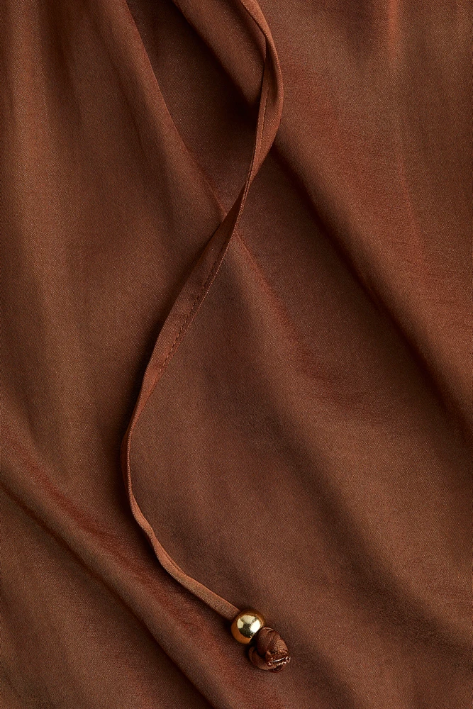 Wide-Leg Drawstring Pants
