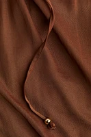 Wide-Leg Drawstring Pants