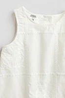 Embroidery-Detail Cotton Dress