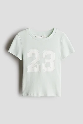 Cotton Top with Printed Motif