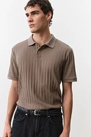 Slim-Fit Textured Jersey Polo Shirt