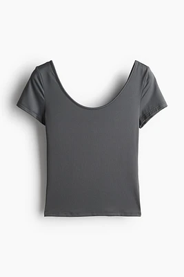 Microfiber Scoop-neck Top