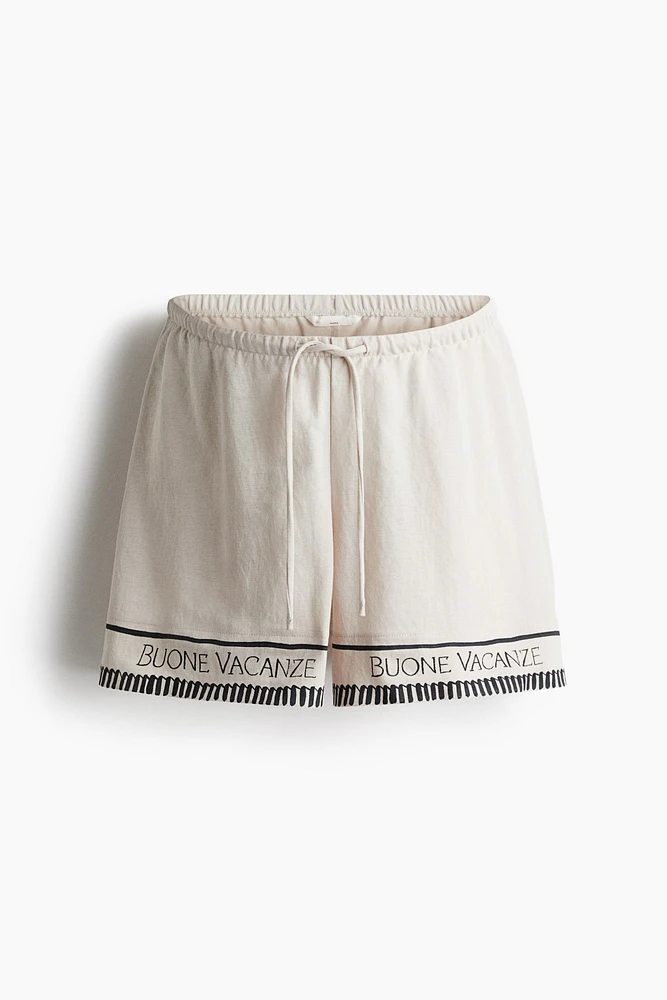 MAMA Before & After piqué shorts