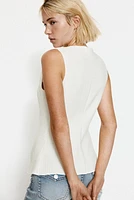 Textured Jersey Vest