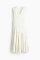 V-Neck Satin Dress