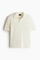 Regular Fit Linen-Blend Polo Shirt