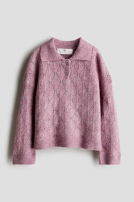 Pointelle-Knit Sweater